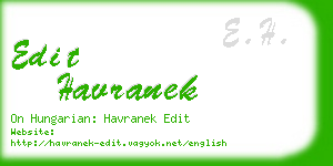 edit havranek business card